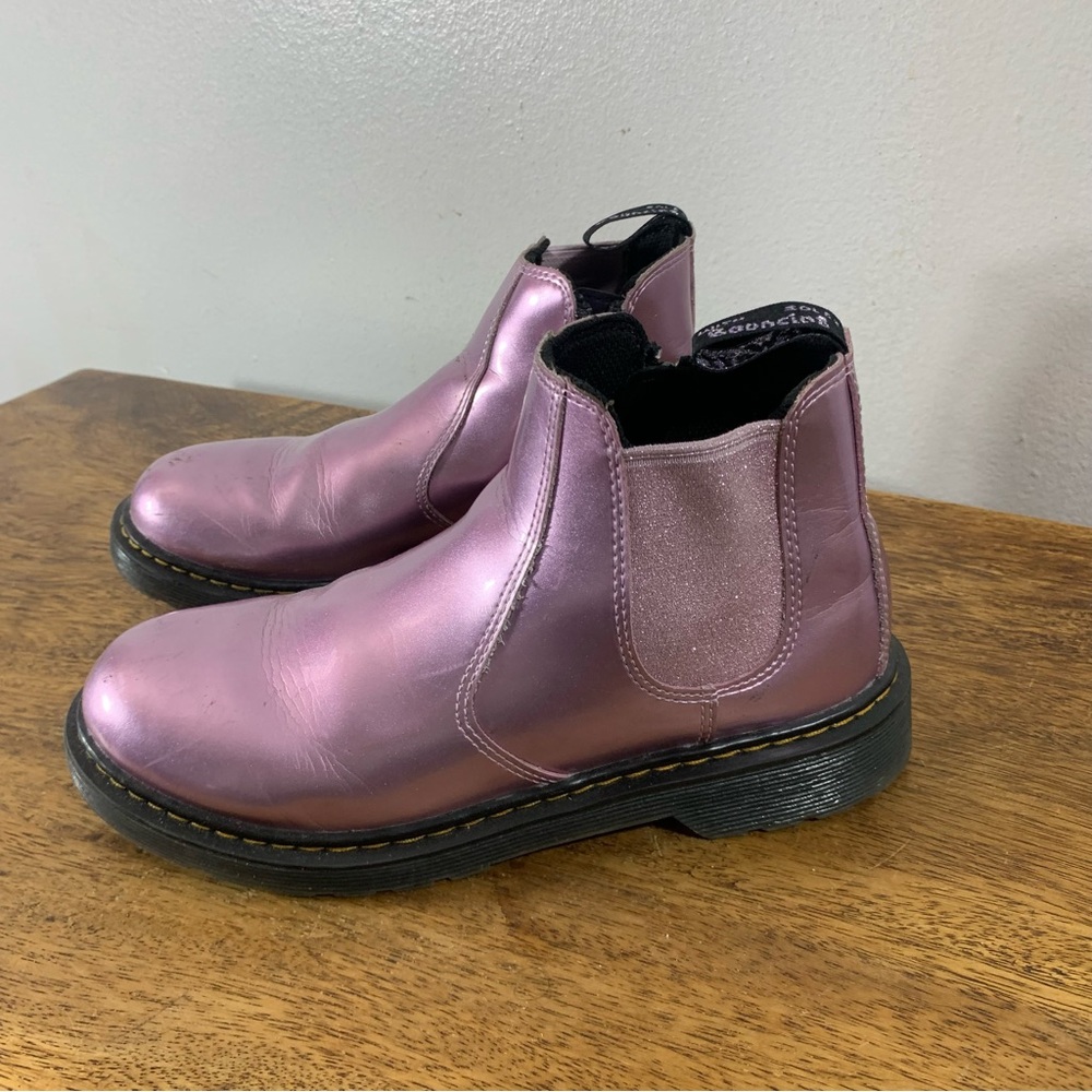 Dr. Martens Metallic Pink Chelsea Ankle Boots